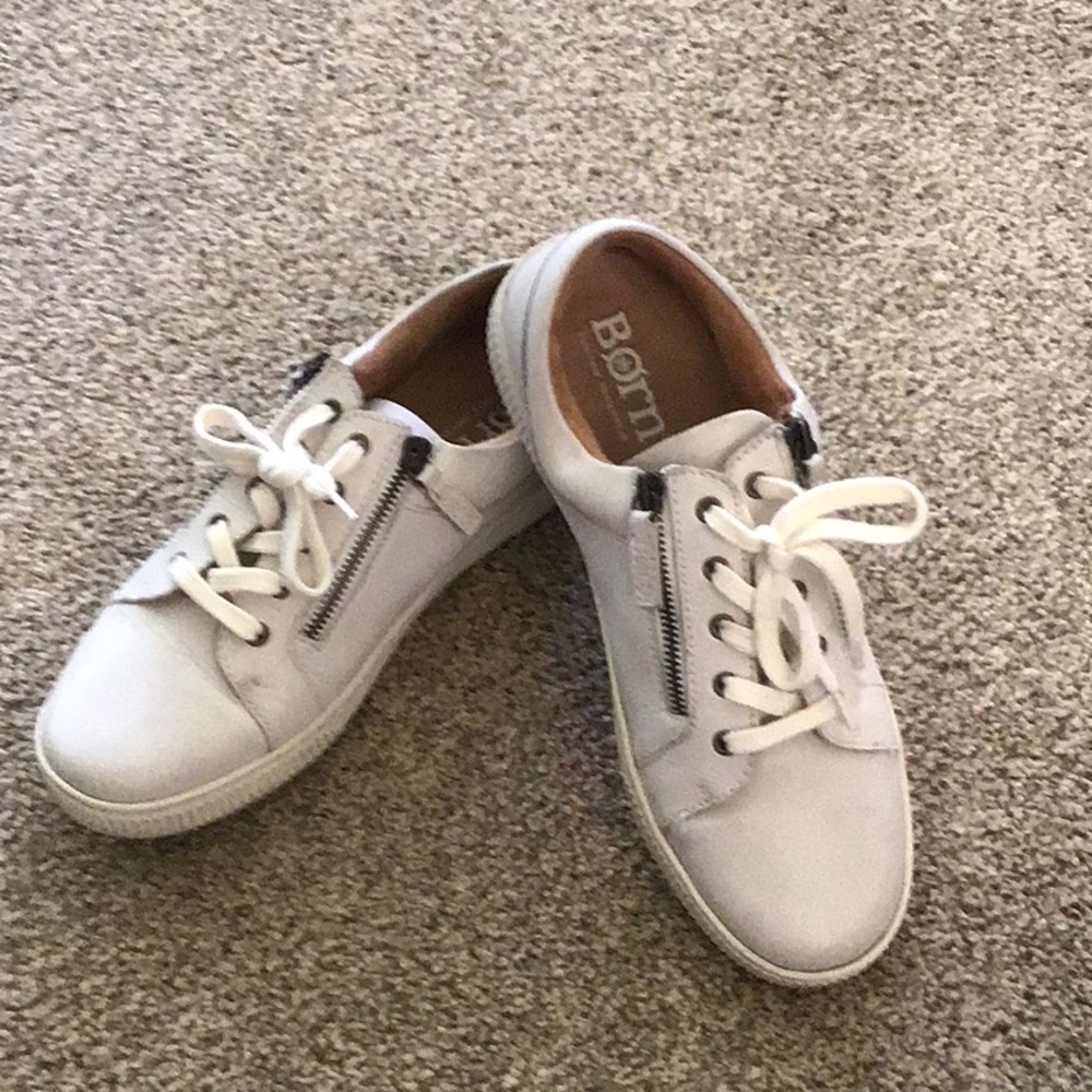 Born White Leather Sneakers